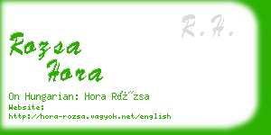 rozsa hora business card